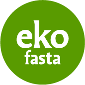 Ekofasta grön rund logo.